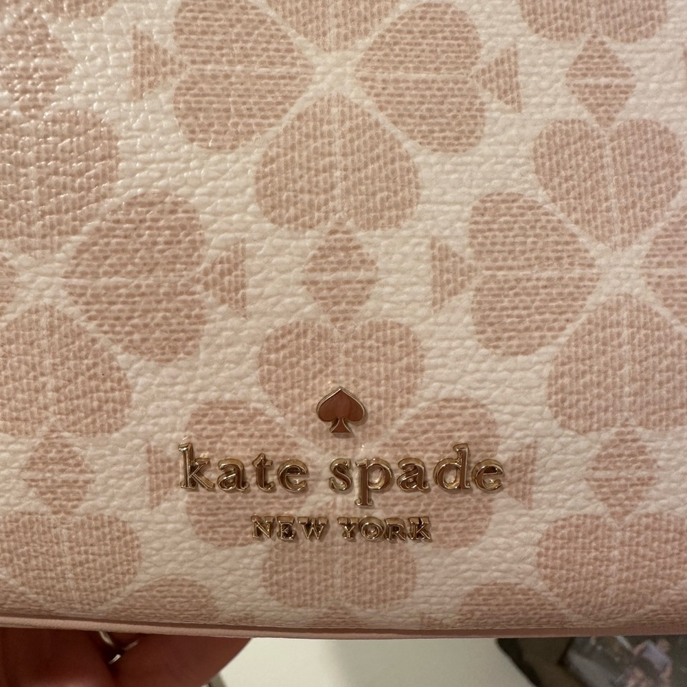 Kate Spade Pink and Cream Heart Crossbody Bag